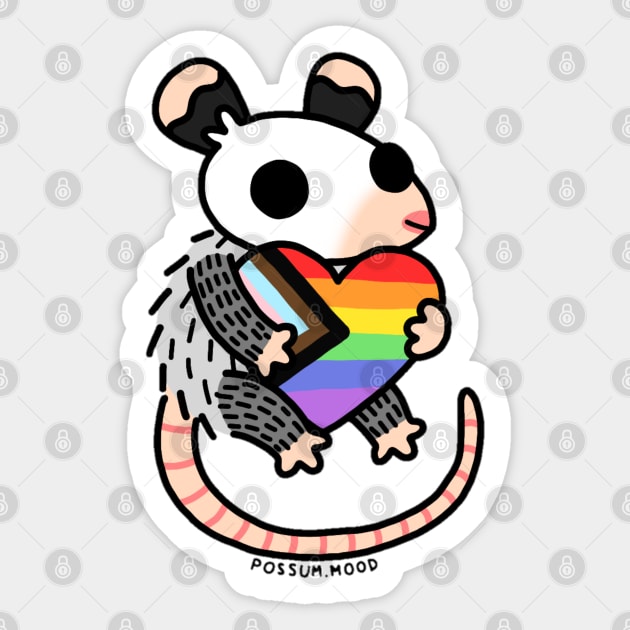 Pride Possum Sticker by Possum Mood